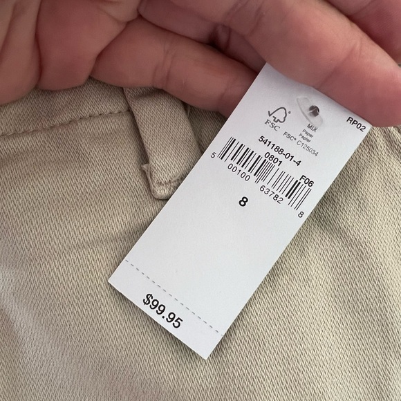 NWT High Rise Wide Leg Twill Khakis - Picture 5 of 5